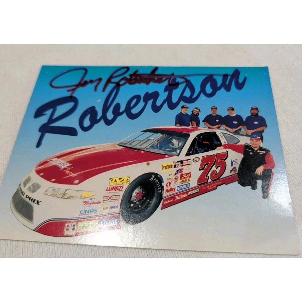 (4) NASCAR Autographed Promo Cards. Avants. Bowen. Robertson. Yackey.